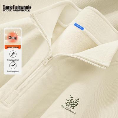 Mark Fairwhale Men's Fleece Half-Zip Stand Collar Sweatshirt