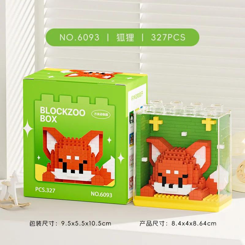Kawaii Tier Bausteine Roter Panda Waschbär Koala Pinguin Montiertes Elefantenmodell Mini Ziegel Figur Spielzeug Für Kinder Geschenke