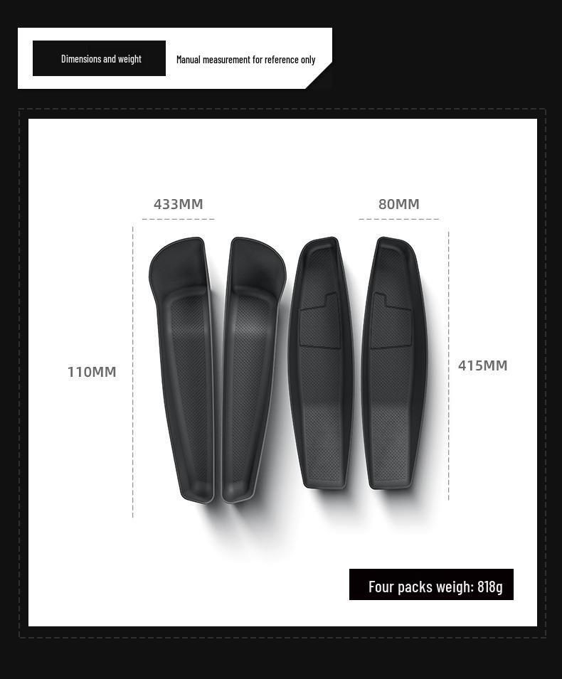 Tesla Model Y3 Door Storage with Velvet Lining - Maodouya Accessories