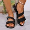 Fashion New Women Flat Sandals Leather Cross Strap Rome Style High Quality Summer Ladies Shoes  Buckle Strap