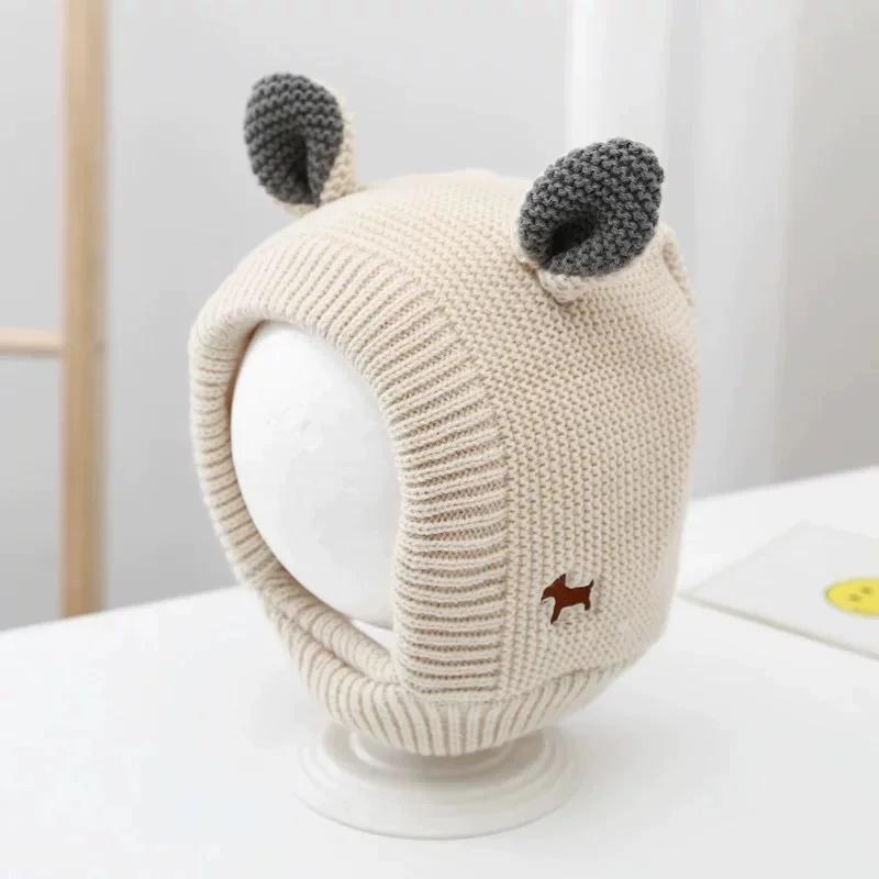 Winter Large Labrador Retriever Golden Retriever Funny Headset Warm Cute Dog Knitted Hat, Available in Four Colors