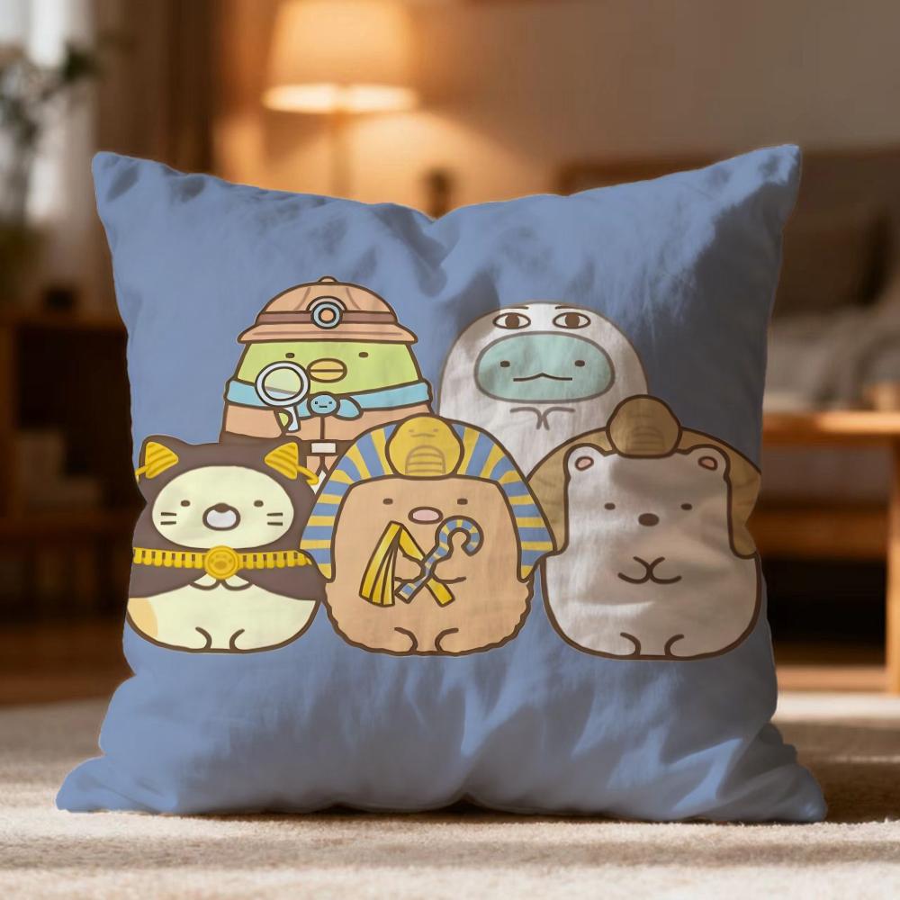 Popular SSumikko Gurashied Cushion Cover Soft Washable Pillow Case Multi-Scene for Couch Bed Travel Office Use