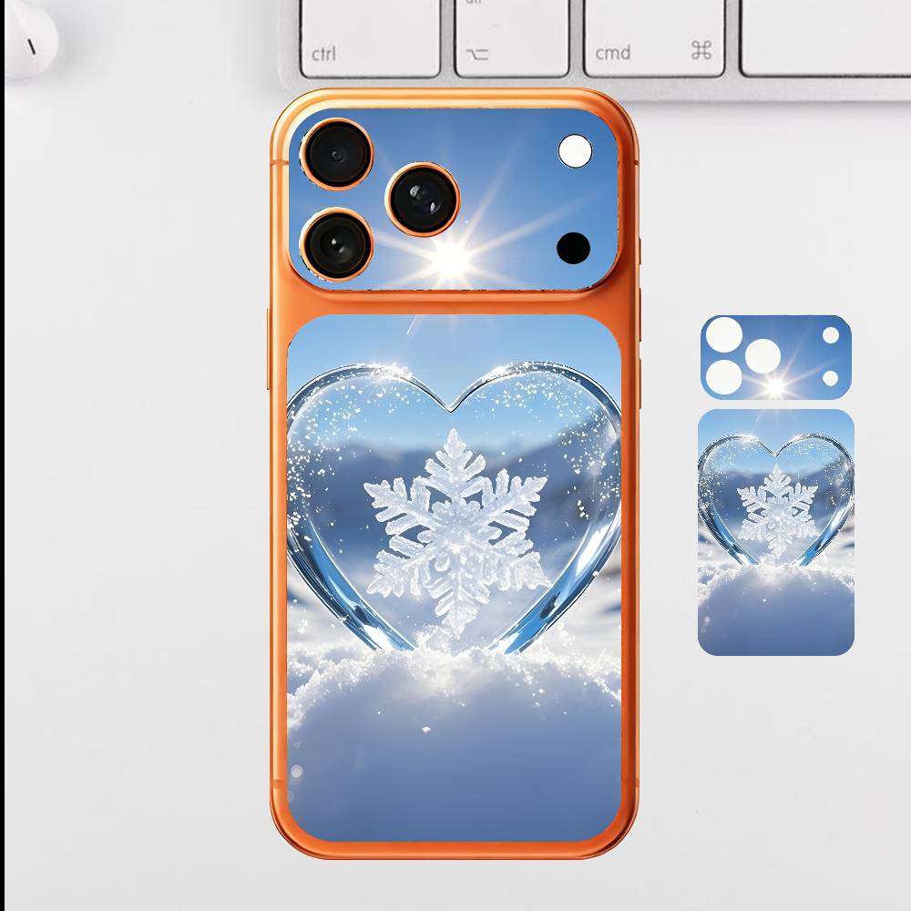 

Beautiful Snowflake For iPhone 17 Pro ProMax Full Back Cover Decal Wrap Skin Rear Protective Sticker Film iPhone17pro