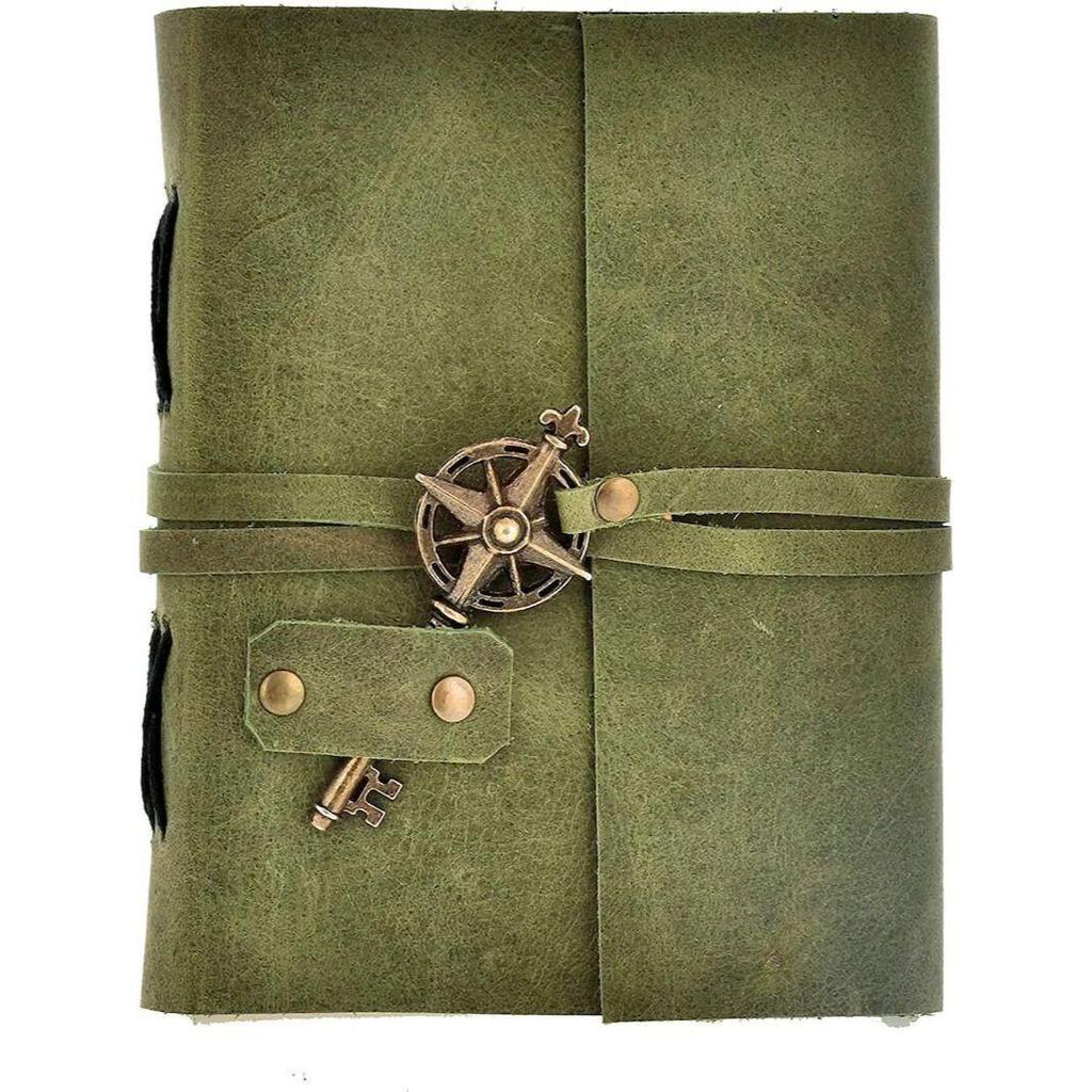 Leather Dairy Handmade Antique Deckle Edge Paper,A5 Key Leather Journal,Book of Shadows,Sketchbook,key Journal,gifts