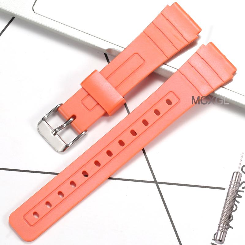 Resin Watch Accessories Suitable for Casio F-91W F-84 F-94 F-105 Men's Replacement Band  Waterproof Watch Band Rubber Strap