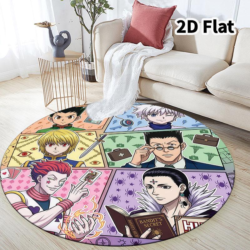 Hunter X Hunter Round Area Rug Carpet Rug For Living Room Bedroom Sofa Playroom Decor Nonslip Floor Mat