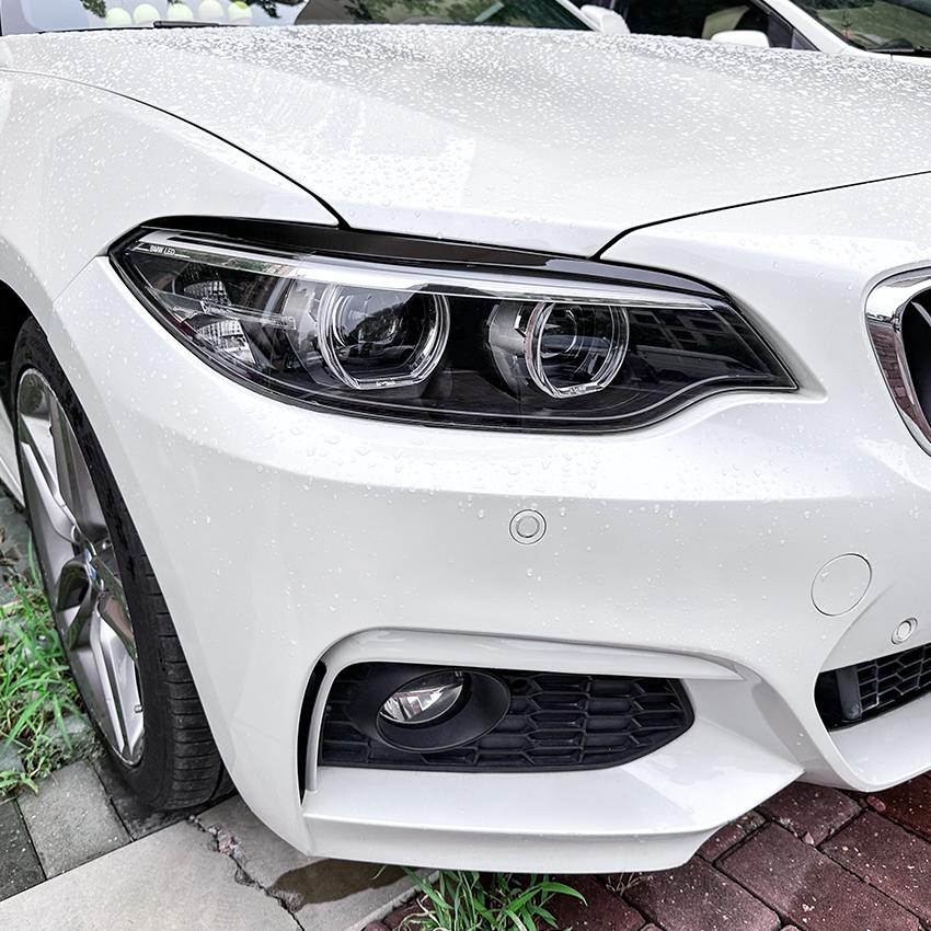Carbon Fiber Headlight Eyebrow For BMW 2 Series F22 F23 2015-2019 Front Head Light Lamp Cover Trim Headlamp Eyelid Sticker