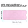 Soft 100x40cm PVC Bathroom Mat - Exquisite Anti-Slip Bathtub Mat with Suction Cups, Non-Slip Shower Floor Pad Simple Bath Mat