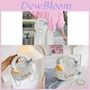 Cute Cartoon Plush White Goose Mini Shoulder Bag With Zipper Closure For Girls