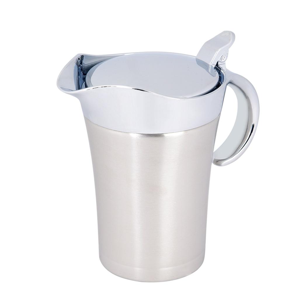 450ml - 750ml 304 Stainless Steel Thermal Insulated Double Wall Sauce Gravy Boat Pot Serving Jug Gravy Pot