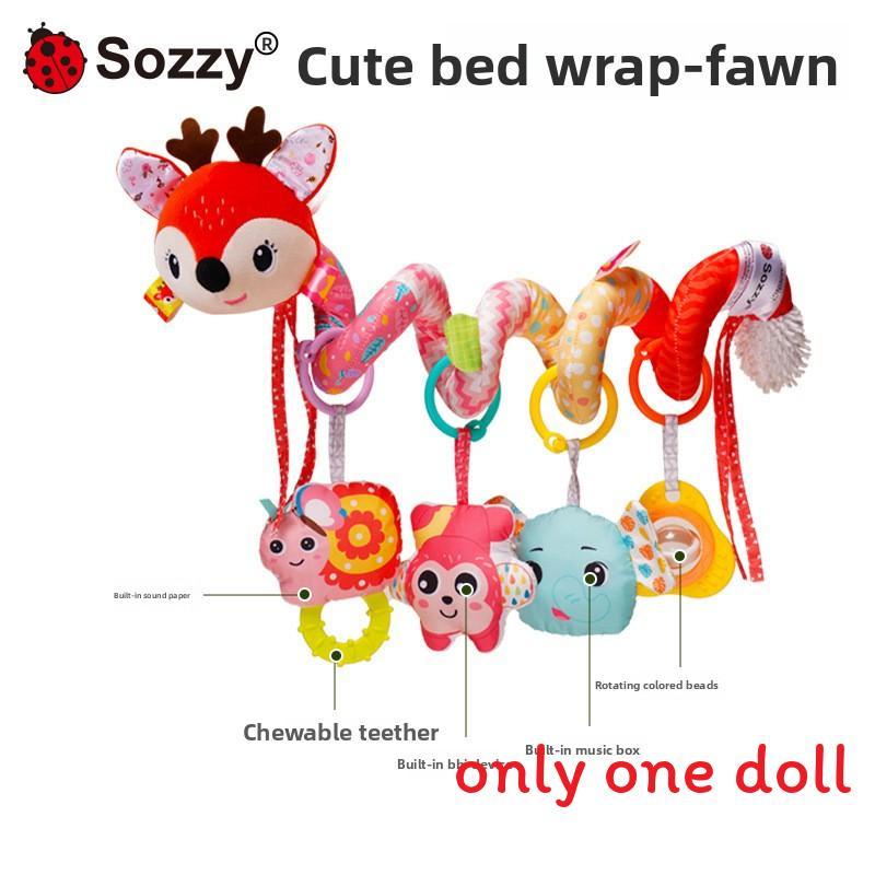 Fuchs Reh Baby Plüschtier Tier-Mobile mit Hängespielzeug für Säuglinge zur visuellen und motorischen Entwicklung