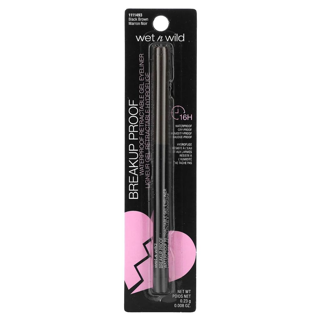 Breakup Proof, Waterproof Reflective Gel Eyeliner, 1111493 Black Brown, 0.23G(0.008Oz)