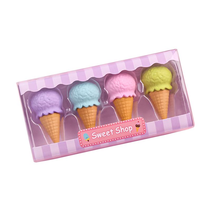 Creative Dessert-Shape Eraser & Pencil Case Set for Kids