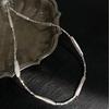 S925 Silver Freshwater Pearl Necklace: Elegant Baroque Toothpick Clavicle Chain for Women.