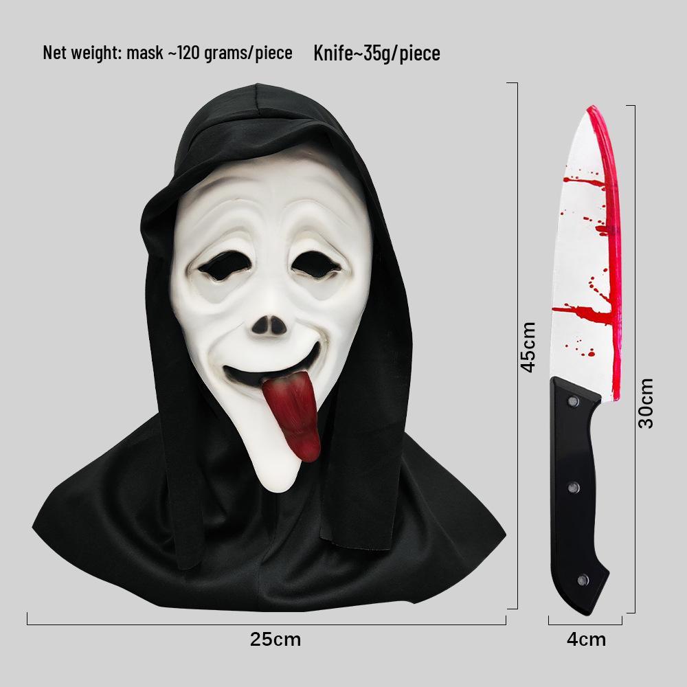 Маскарадная маска «Лицо призрака» для Хэллоуина, реквизит для вечеринки ужасов