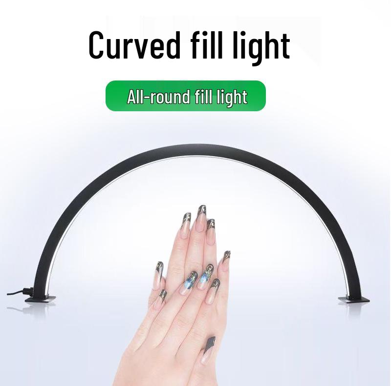 LED Half-Moon Nail Lamp: Curved Eye-Protection Light for Beauty Salons