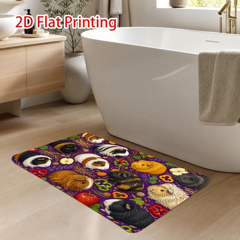 Delicious Pepperoni Pizza Print Door Mat Non-Slip Kitchen Indoor Entry Decor Floor Rug