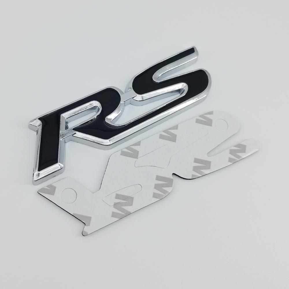MPC4 3D Metal Logo RS Emblem Letters Car Front Grille Badge Rear Trunk Sticker For Honda Civic City Fit Shuttle Jazz Car Acceessories