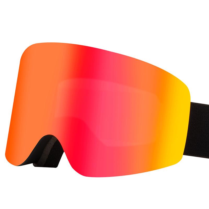 Neue zylindrische magnetische Skibrille, doppelwandige beschlagfreie magnetische Skibrille, Schneeschutzbrille, Bergsteigerbrille
