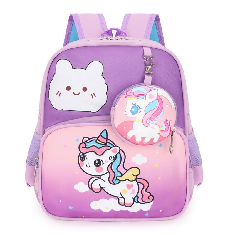 Stylish Cute Large Capacity Oxford Cloth Backpack For Kids With Cartoon Design