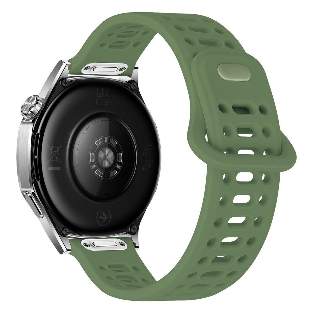 For Samsung Galaxy Watch7 44mm / 40mm Silicone Watch Band 20mm Quick Release Button Hollow Reverse Buckle Wrist Strap