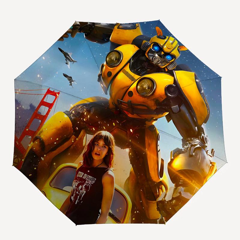 Bumblebee, Transformers Automatic Opening and Closing, 8 Rib Structure Portable Umbrella, Suitable for Men and Women In All Seasons  Perfect