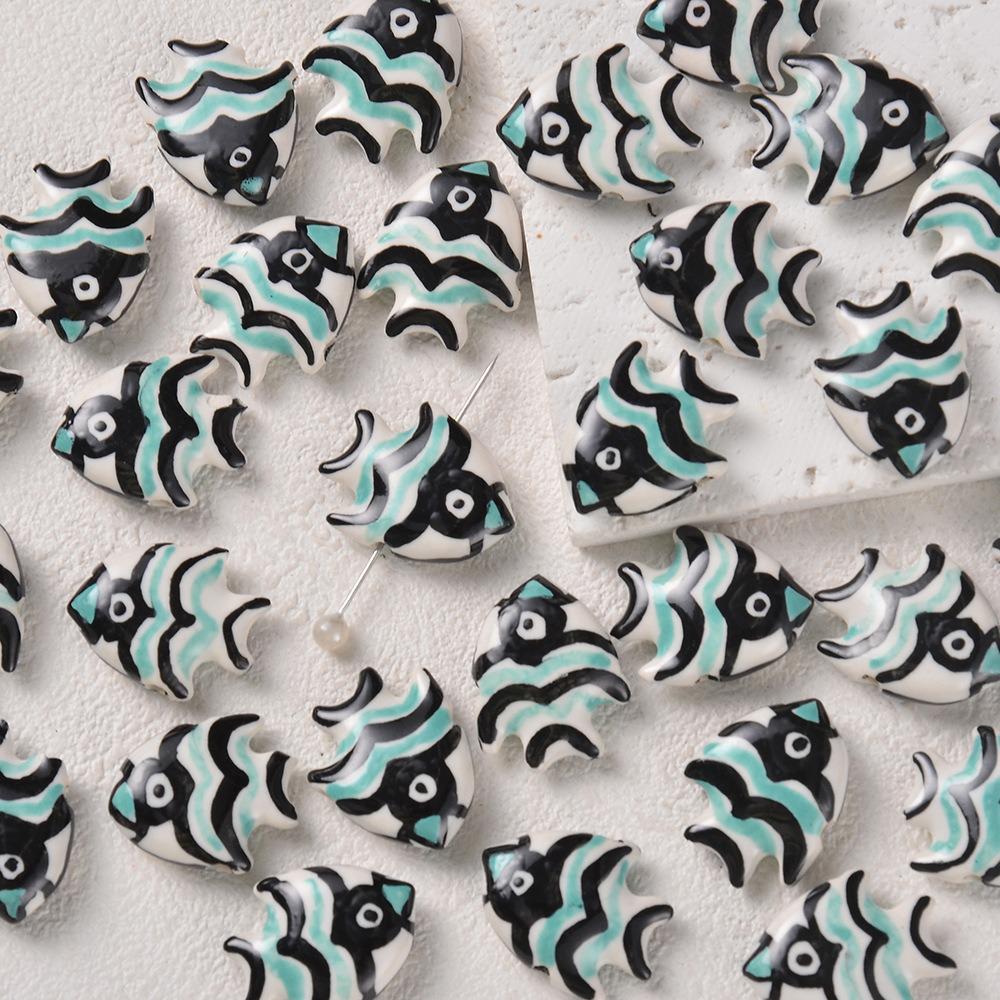 Ocean Series: Cute Tropical Fish Ceramic Beads for DIY Jewelry - Necklace, Bracelet, Phone Lanyard Accessories