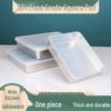 304 Stainless Steel Food-Grade Rectangular Prep Tray with Lid - Thickened Flat Bottom, Deep Dish Design