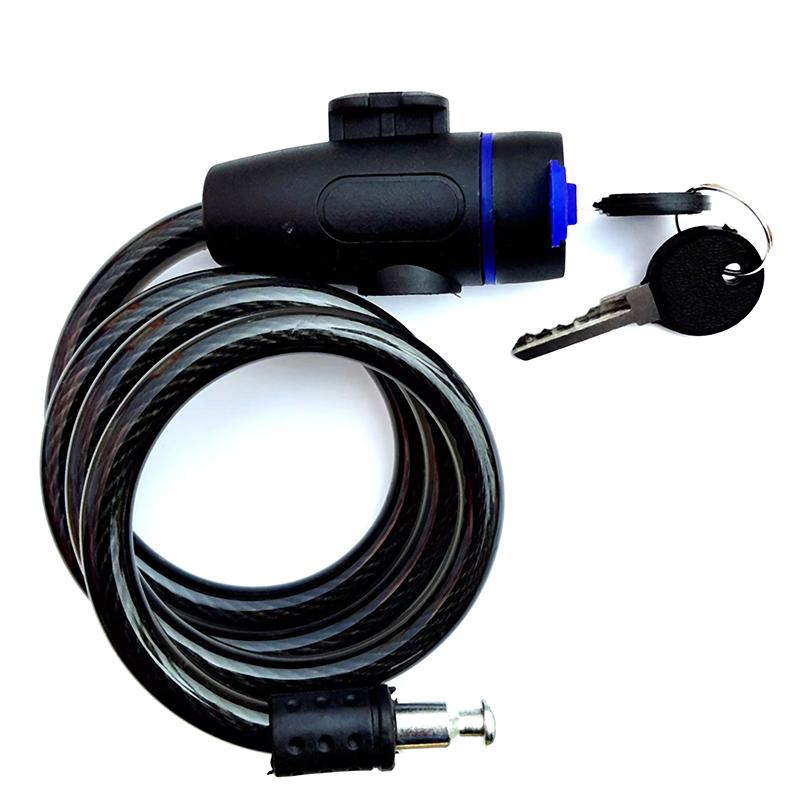 

Универсальный замок для мотоцикла, противоугонный ремень, 2 ключа для безопасности велосипеда, стальной трос, портативный замок для электромобиля, тросовый замок