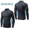 [Nesseo] Rash Guard Men's Long Sleeve Swimsuit High Neck Swimwear