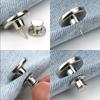 10-50 Pezzi Bottoni Staccabili per Jeans Vita Regolabile Fibbie Metalliche per Pantaloni Senza Cuciture Kit di Riparazione con Attrezzi