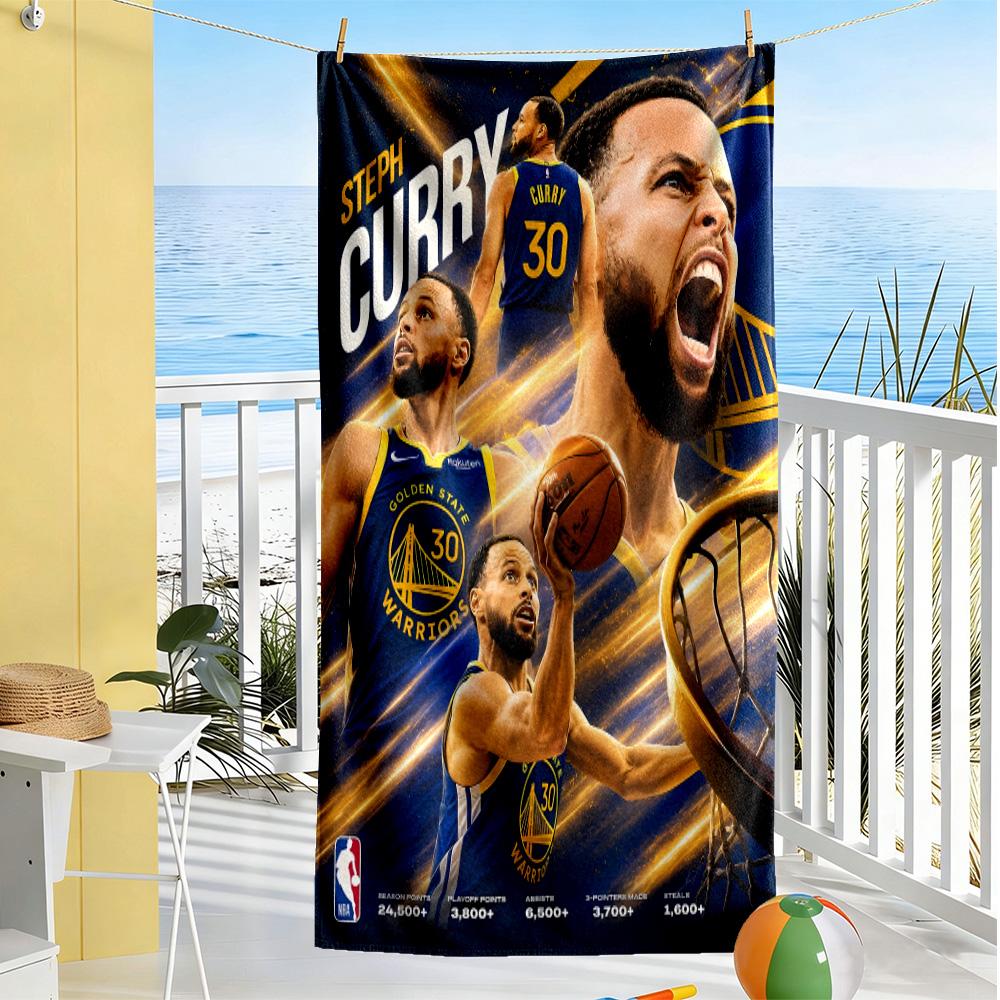 Golden State Warriors Curry Dynasty Strandtuch Hohe Saugfähigkeit & Schnelltrocknend Bequem Leicht