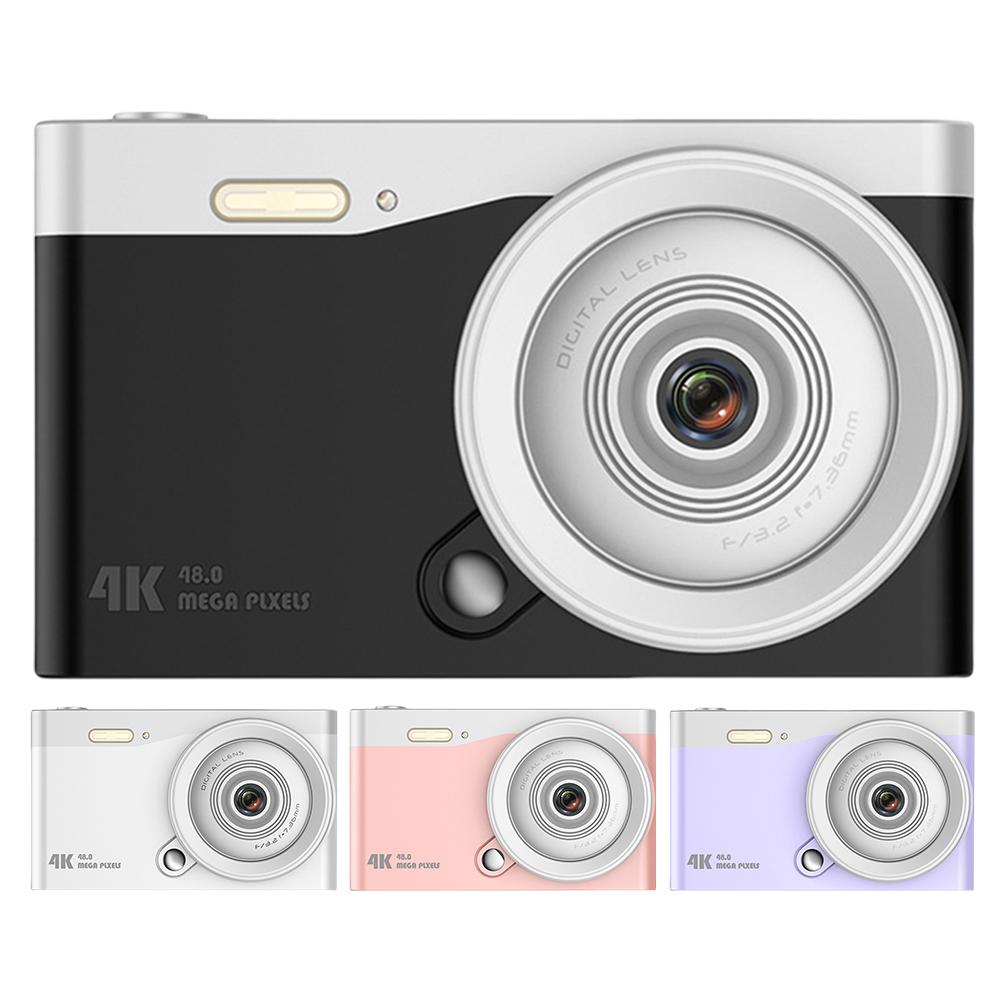 4K Beginners Vlogging Camera 48MP Students Pocket Camera 16X Zoom HD Photography Travel Selfie Camera 2.8 Inch IPS Screen