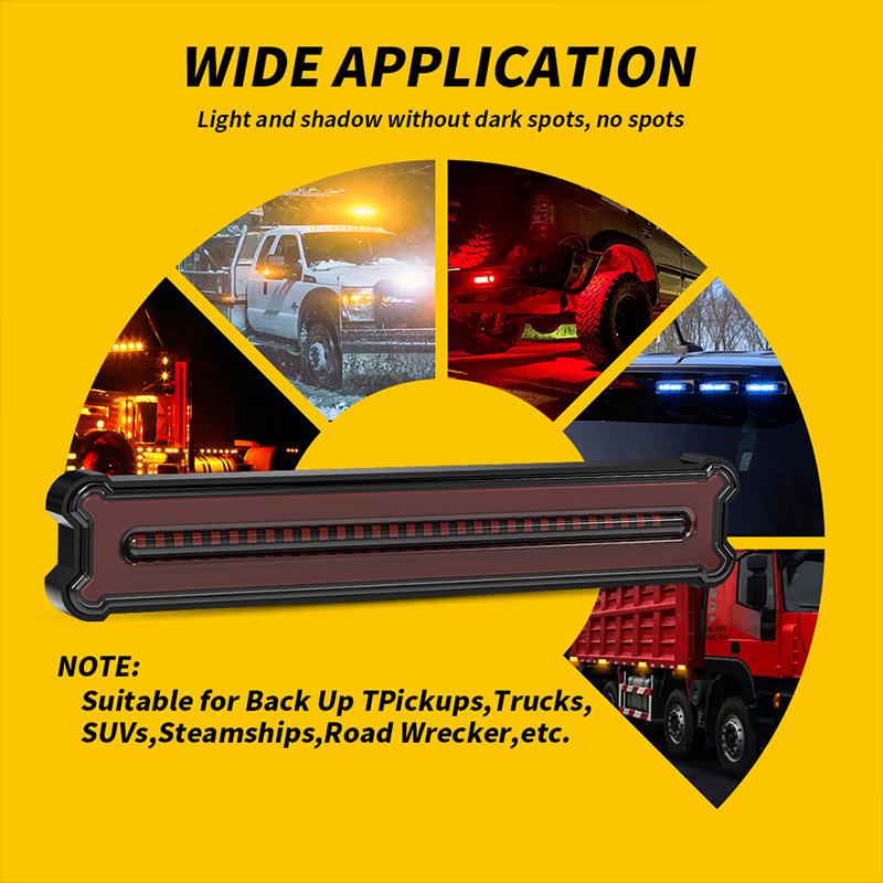 45/87/109 LED Strip Edge Light 12-24V Flashing Truck Off-road Vehicle Engineering Vehicle Side Warning Light Car Tail Light