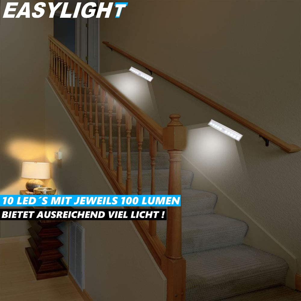 EASYLIGHT Skaplampe Underbelysning Nattlys med bevegelsessensor