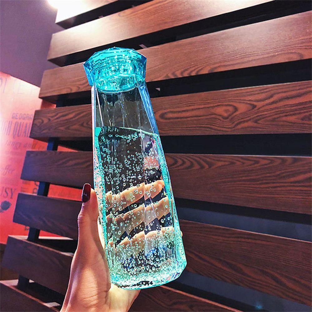 Presente Cristal Criativo Diamante Garrafa de Vidro Garrafa de Água Colorida