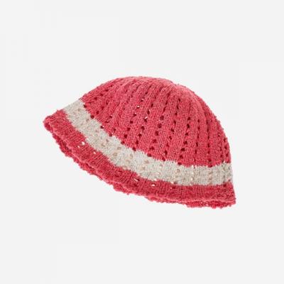 Cotton Candy Knit Bucket Hat Magenta