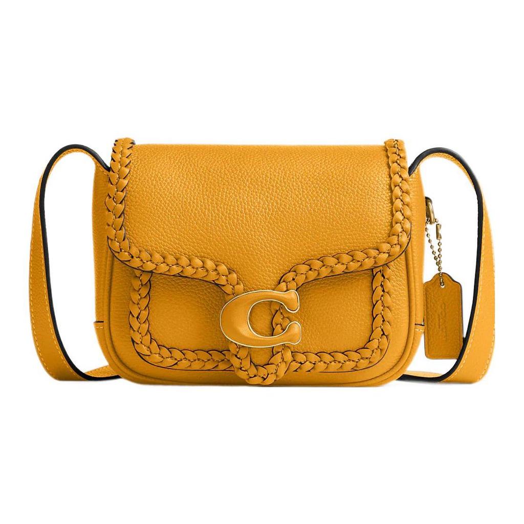Coach Tabby 19 Flap Closure Adjustable Shoulder Strap Smooth Calfskin Messenger Bag Women Bags Yellow CJ837-B4UA