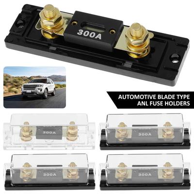 ANL-Sicherungshalter, Auto-Flachsicherungshalter, vergoldet, Auto-Sicherungsblock, sicherer Auto-Audio-Sicherungshalter mit 300-Ampere-Sicherung, Autozubehör