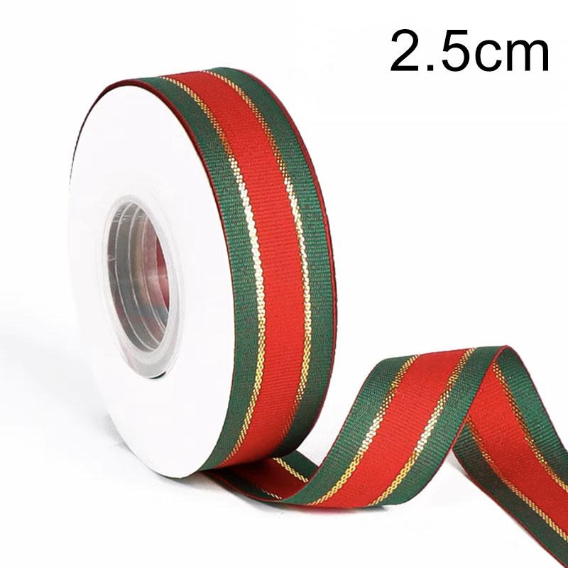 25 Yards/Lot Printed 10/25mm Christmas Ribbon DIY Gift Packing