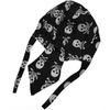 Trifong Bandana Cap Men's Quick Dry Sweat Absorption Black Bandana Adult Hat Bandana UV Cut Sweat Stopper Breathable Material Pirate Do-rag