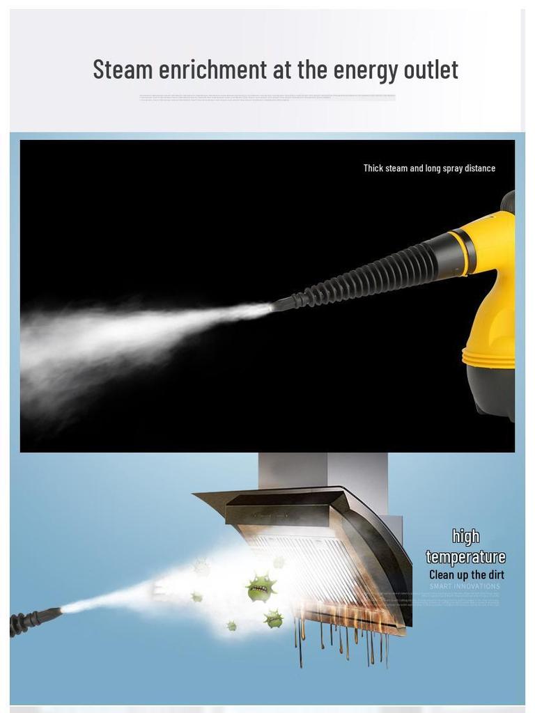 Aspirator Portabil de Mână pentru Bucătărie - Mașină Multifuncțională de Curățat cu Abur la Temperatură Înaltă