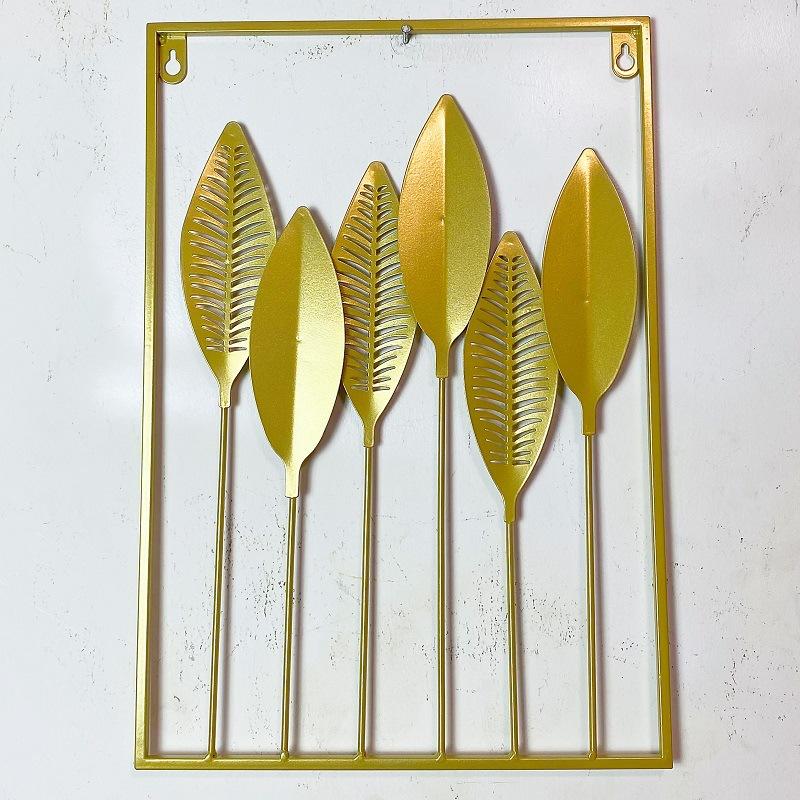 1PC Colorful Iron Leaves Modern Living Room Wall Decoration TV Sofa Background Wall Entrance Hanging