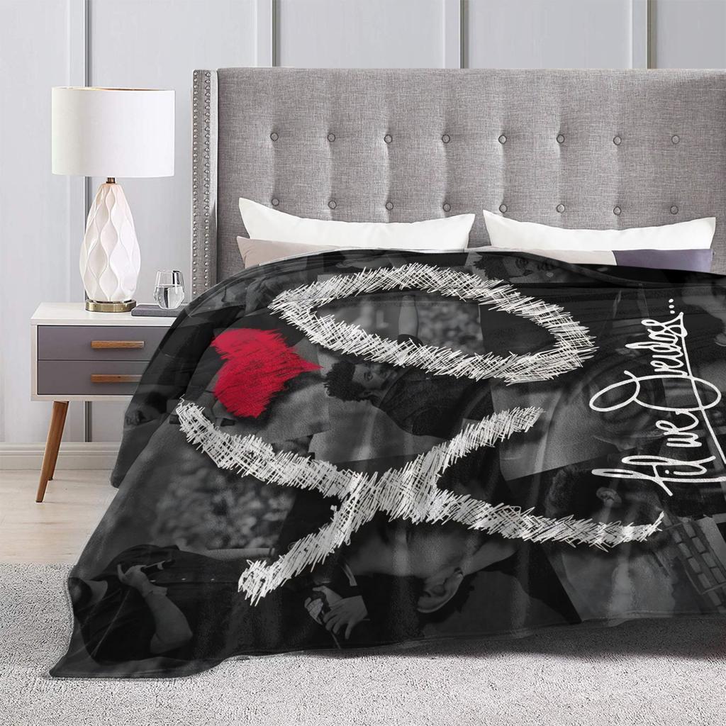 The Weeknd XO Album Flannel Blanket  Super Warm Throw Blanket for Home Decor Camping Pattern Bedspread Sofa Bed Cover