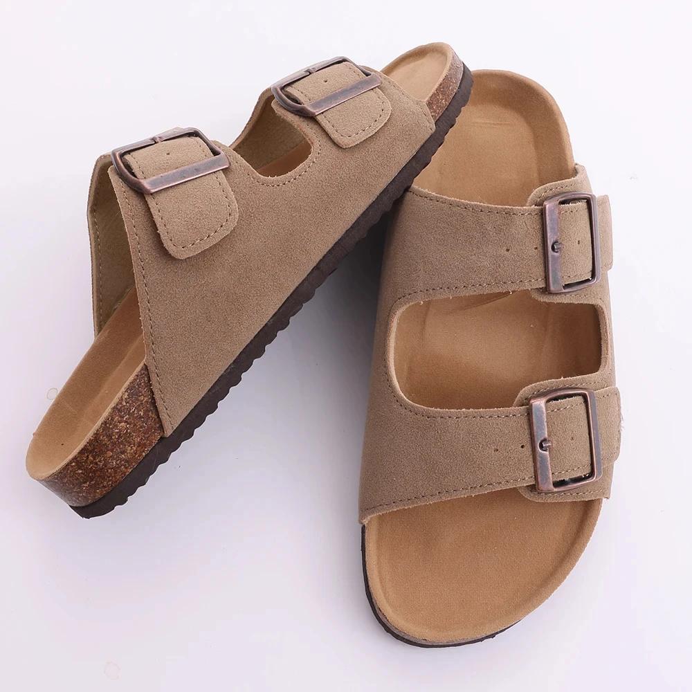 Fashion Crestar Trendy Clogs for Women Men Dupes Unisex Suede Cork Footbed Home Sandals with Arch Support Fashion Leather Potato Shoes
