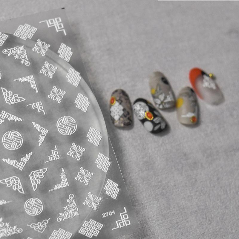 

National Style Thin Tough Tomoni Bohemian Nail Sticker National style 2701((Relief))