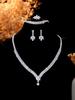 Elegant Crystal Necklace & Earrings Set for Weddings and Banquets