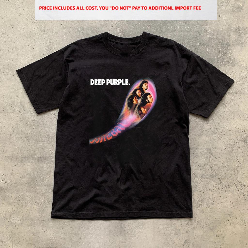 Deep Purple Band Fireball Herren Baumwolle Schwarz S-5XL T-Shirt SN132
