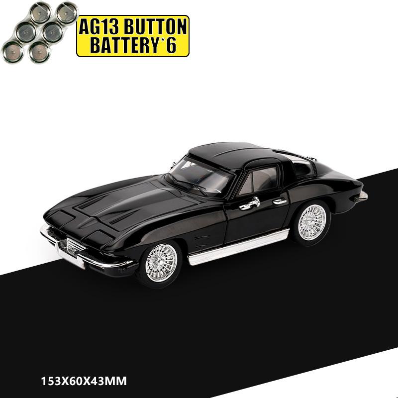 AABHB1 1:32 Chevrolet Corvette C2 Supercar Alloy Metal Diecast Model Car Home Decoration & Collectibles Hobby Display Ornaments Holiday