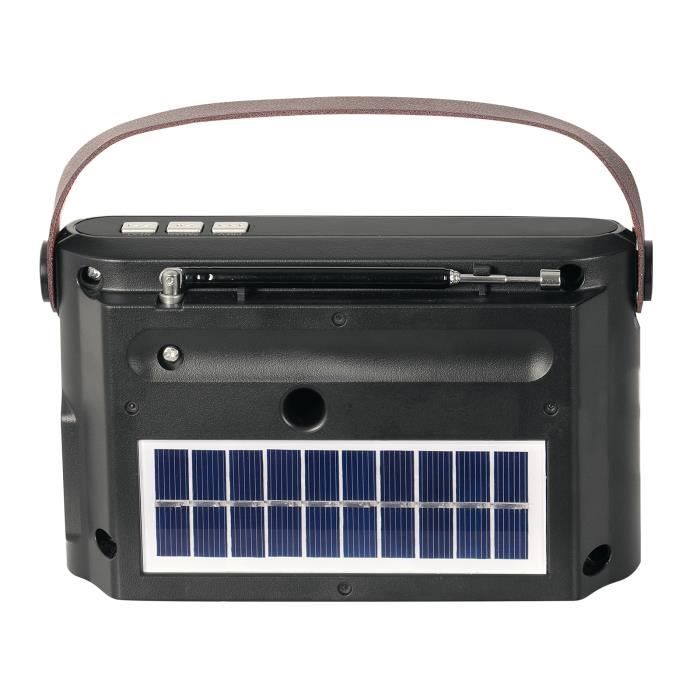 Radio portable solaire multibande RA 7F25 BT noire Trevi - FM/AM/SW, lecteur MP3, Bluetooth